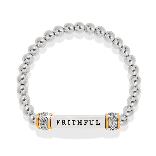 Brighton Meridian Faithful Two Tone Stretch Bracelet
