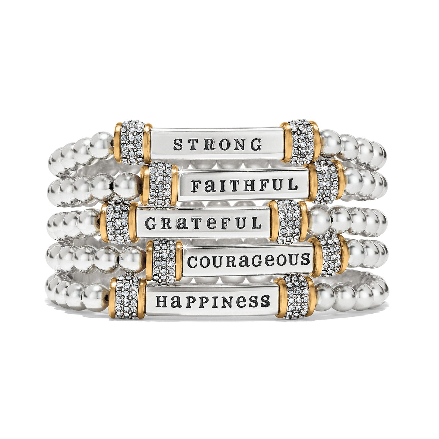 Brighton Meridian Faithful Two Tone Stretch Bracelet