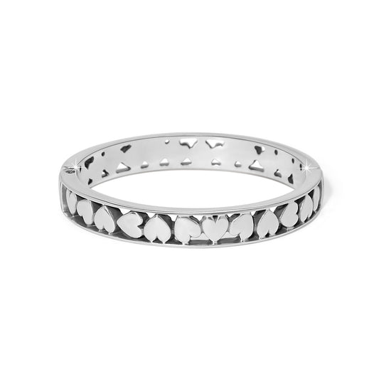 Brighton Mystery Of Love Hearts Hinged Bangle