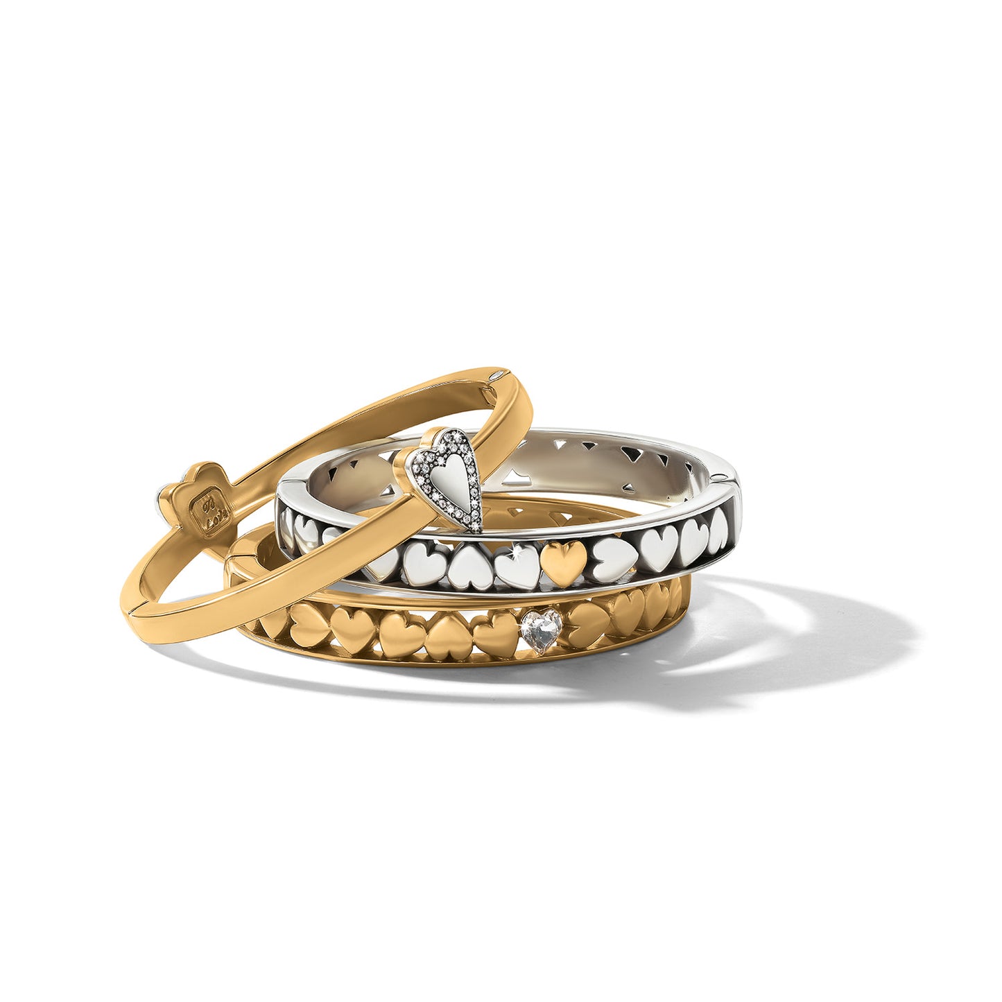 Brighton Mystery Of Love Hearts Hinged Bangle