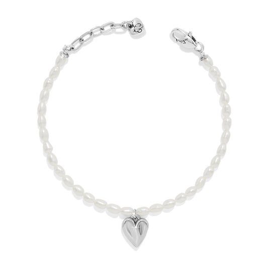 Brighton Cascade Embrace Pearl Heart Bracelet