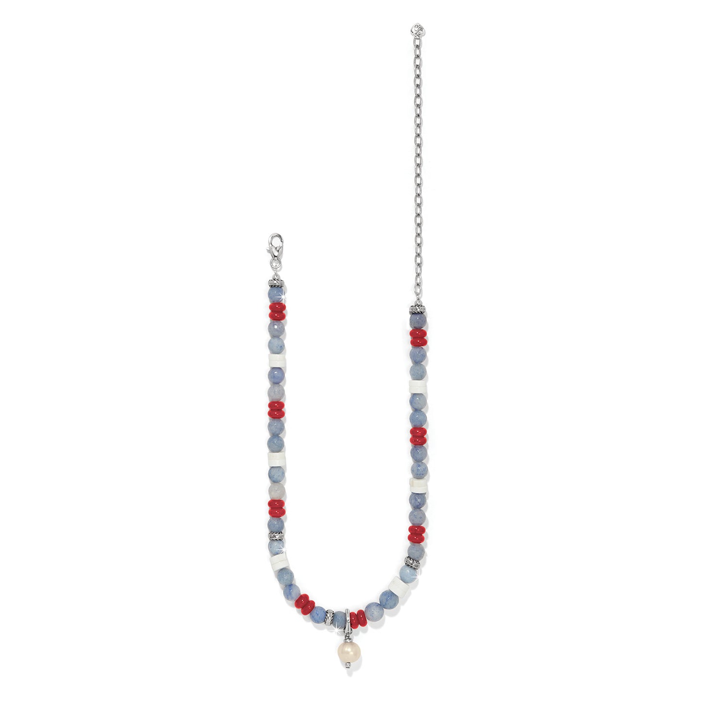 Brighton Americana Beach Pearl Charm Necklace