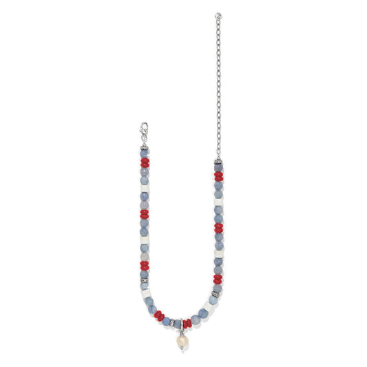 Brighton Americana Beach Pearl Charm Necklace