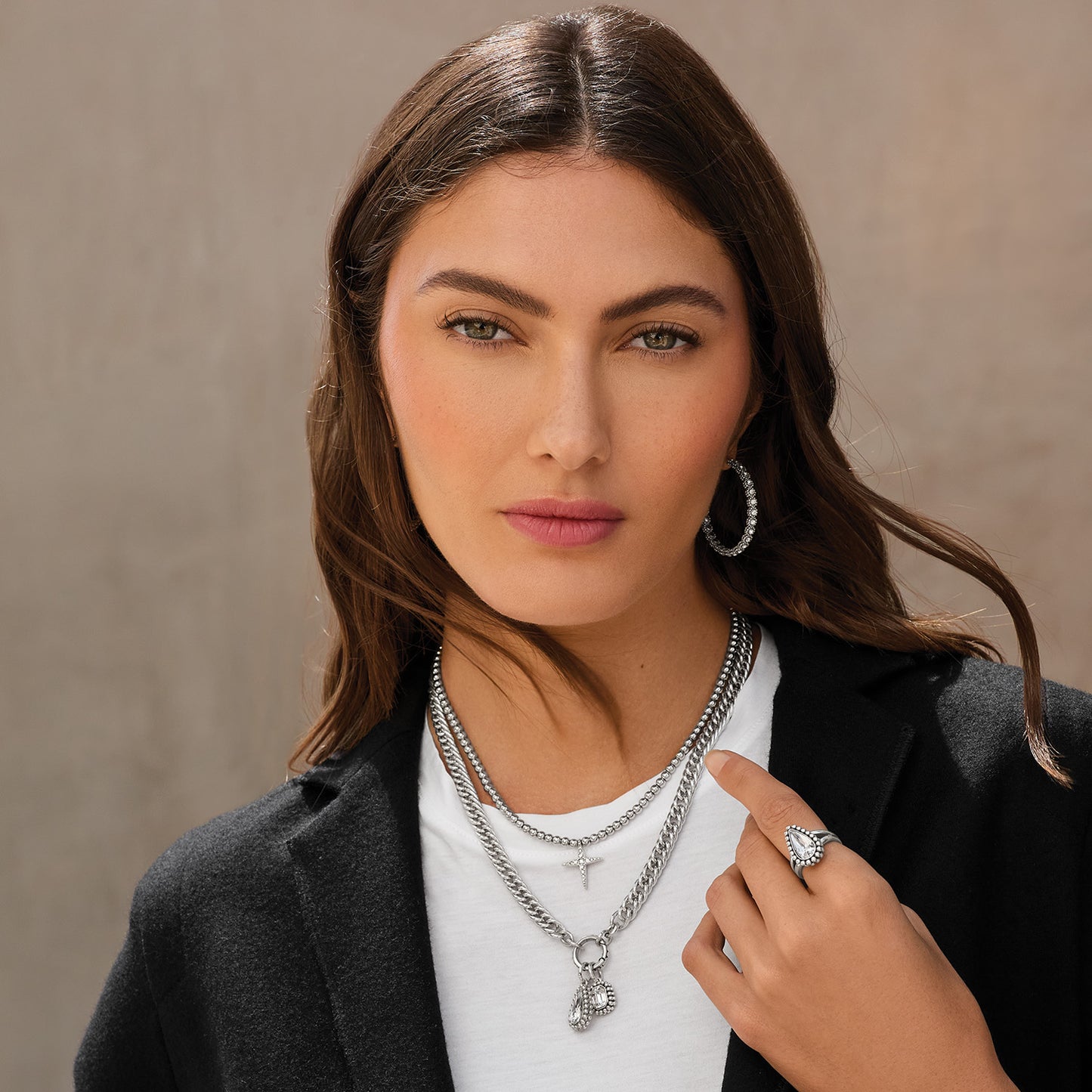 Brighton Twinkle Luxe Charm Link Necklace