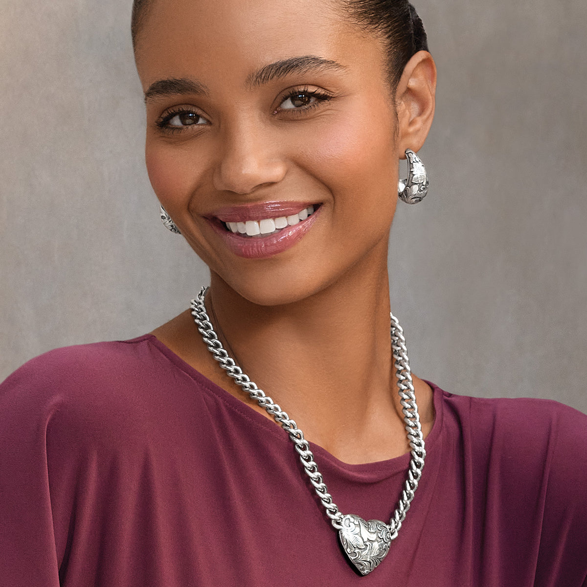 Brighton Ferrara Florentine Heart Necklace