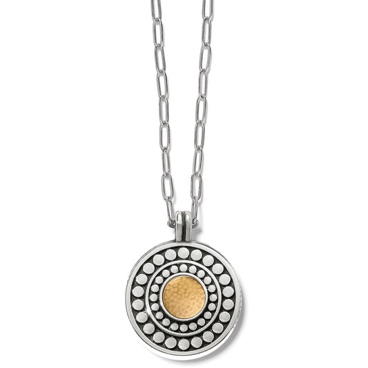 Brighton Pebble Dot Medali Pearl Reversible Necklace