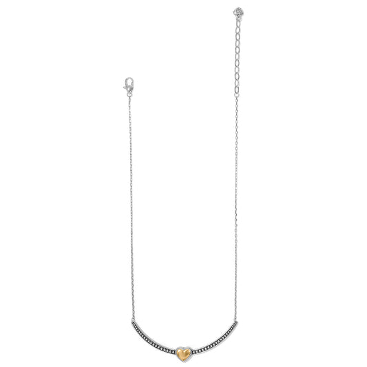 Brighton Pretty Tough Bold Heart Bar Necklace