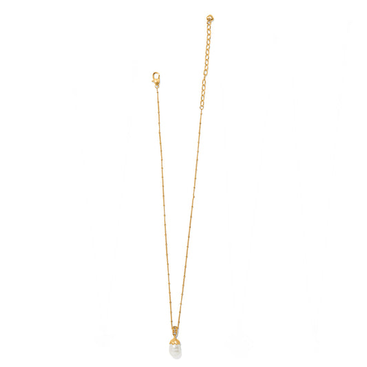 Everbloom Gold Pearl Drop Necklace