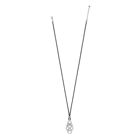 Brighton Interlok Braid Bold Leather Necklace