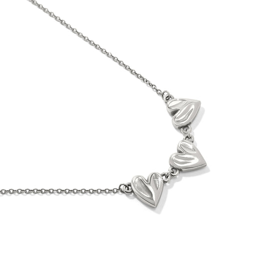 Cascade Heart Trio Mini Necklace