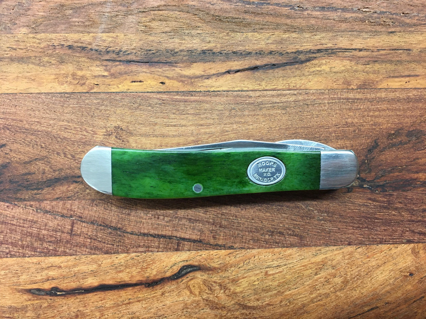 Moore Maker Green LINER LOCK TRAPPER ONE BLADE - 3-1/2"