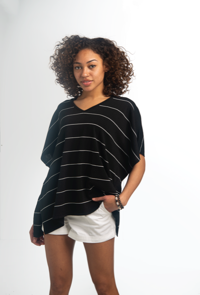 Yacht Striped Top-Navy or Black