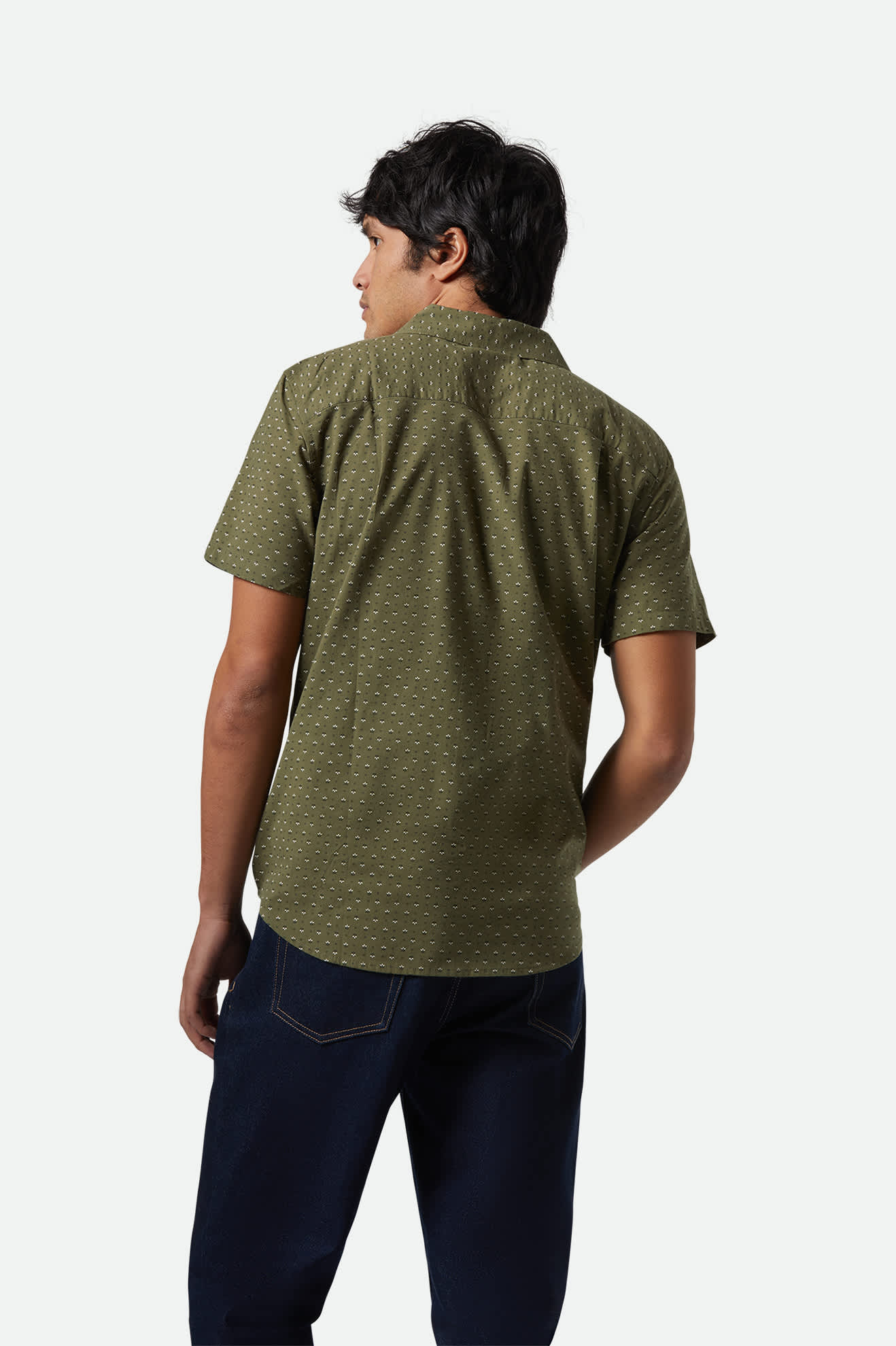 Brixton CHARTER PRINT S/S SHIRT (Ivy Green or Off White MiroFloral)