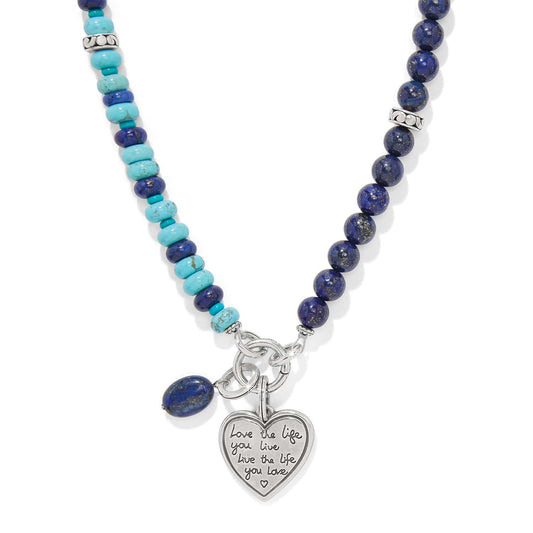 Brighton Token Charm Lapis Turquoise Necklace