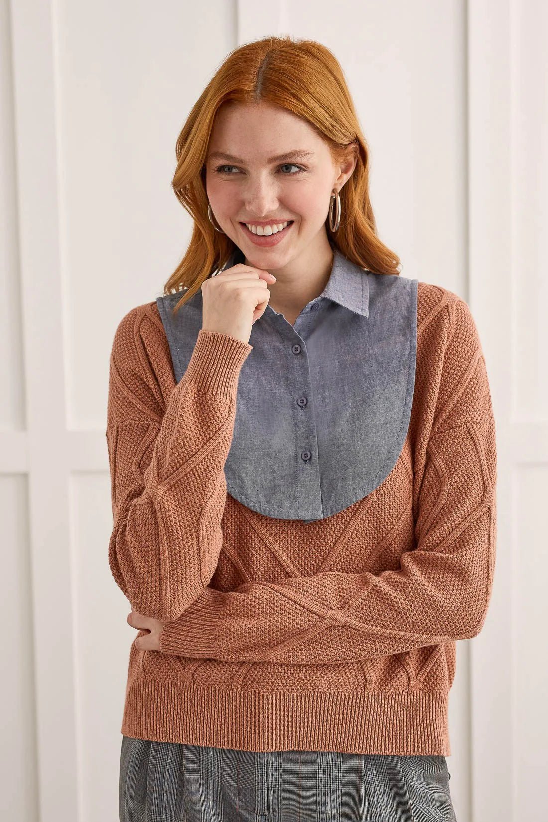TRIBAL BUTTON-UP FOOLER COLLAR (3 COLORS)p