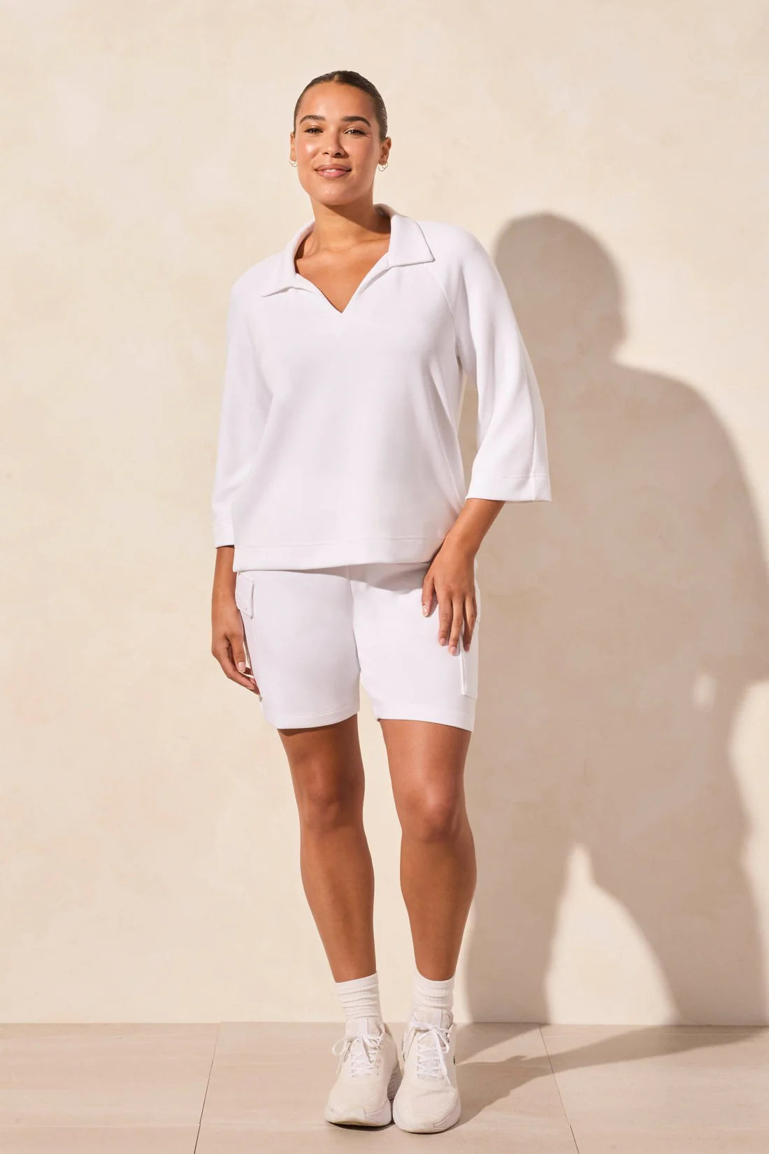 TRIBAL TECHNO LUX JOHNNY COLLAR POLO TOP (Multiple Colors)
