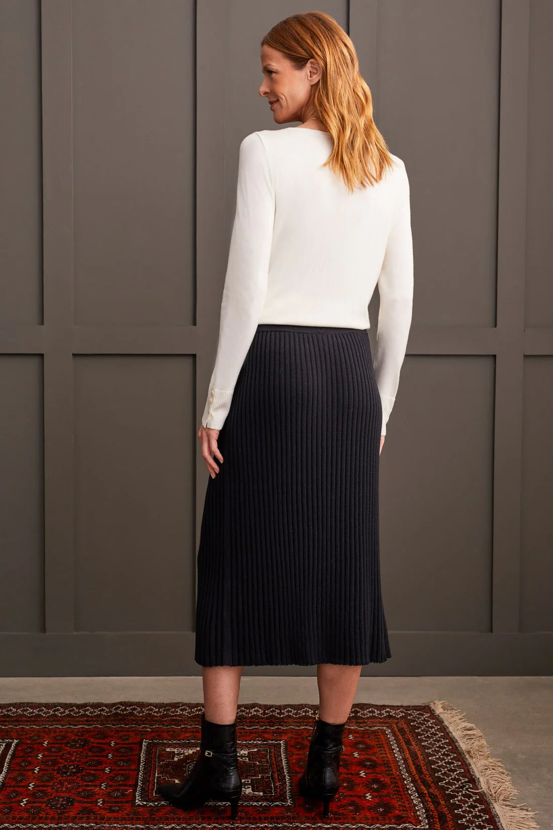Tribal RIB KNIT MIDI SKIRT