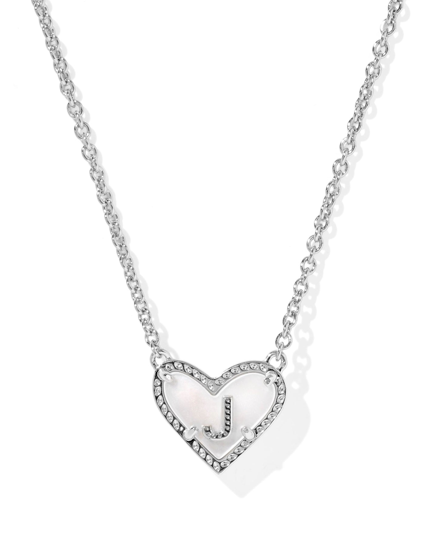 Kendra Scott Heart Letter Short Pendant Necklace
