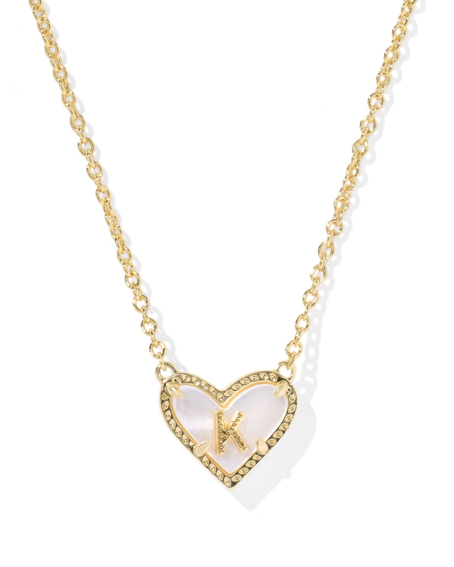 Kendra Scott Heart Letter Short Pendant Necklace
