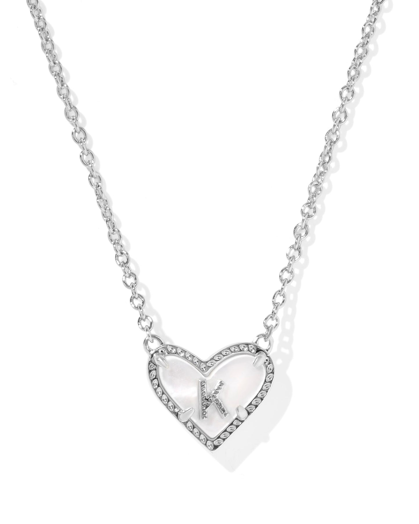 Kendra Scott Heart Letter Short Pendant Necklace