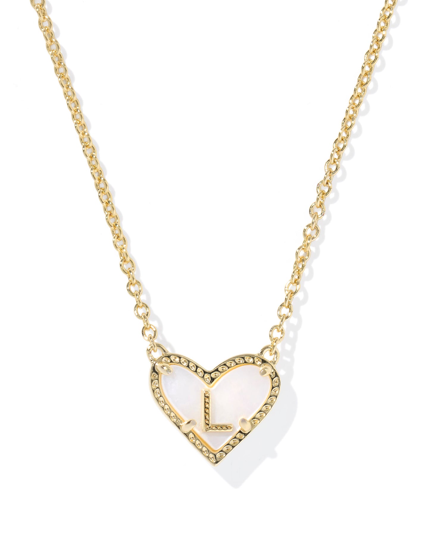 Kendra Scott Heart Letter Short Pendant Necklace