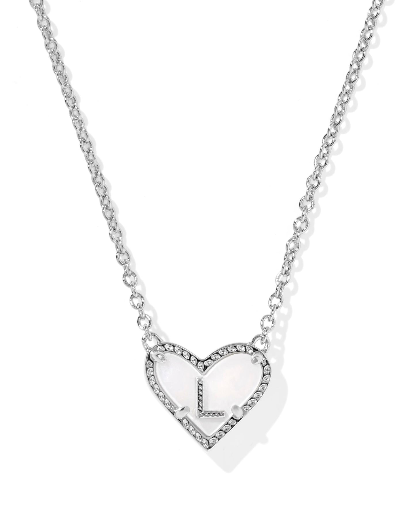 Kendra Scott Heart Letter Short Pendant Necklace