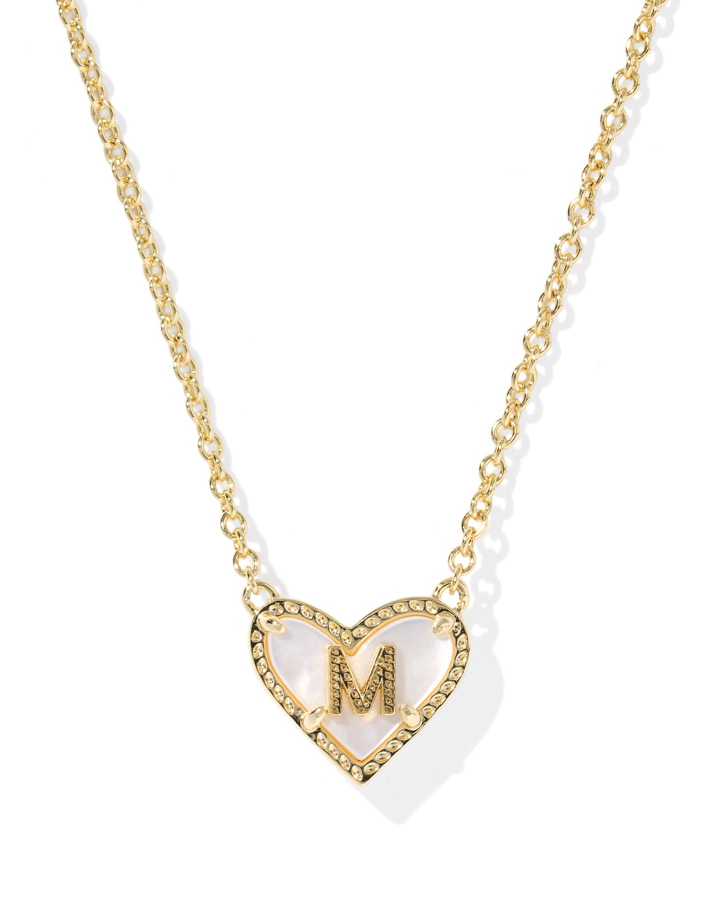 Kendra Scott Heart Letter Short Pendant Necklace