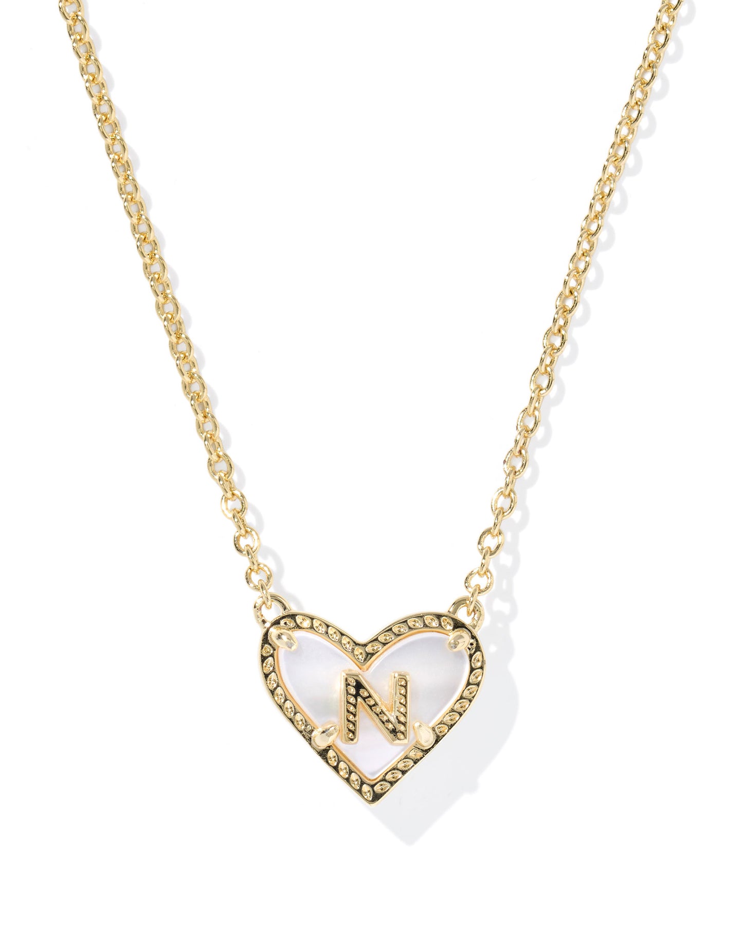Kendra Scott Heart Letter Short Pendant Necklace
