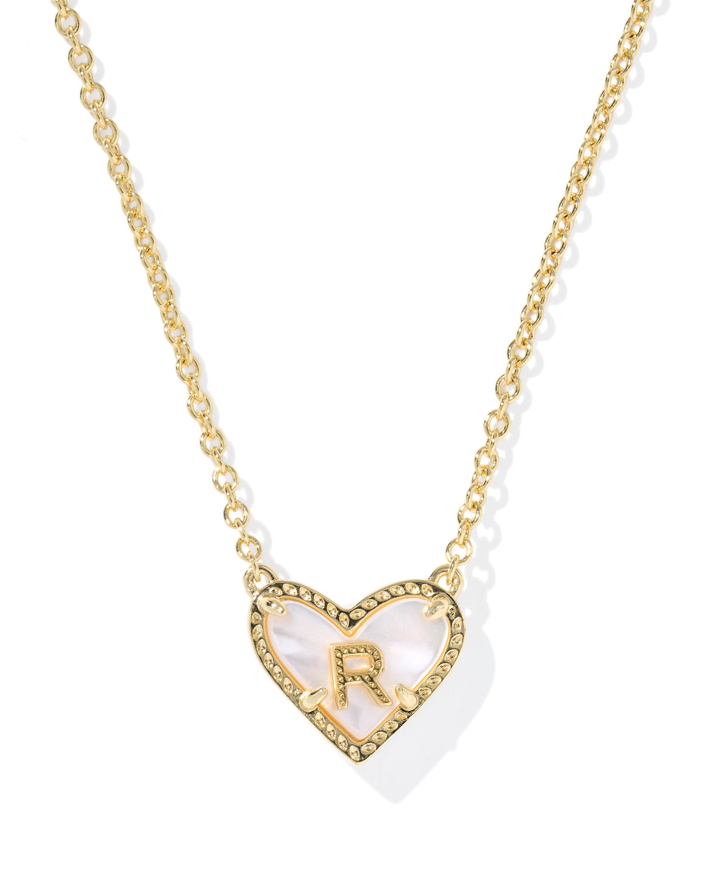 Kendra Scott Heart Letter Short Pendant Necklace