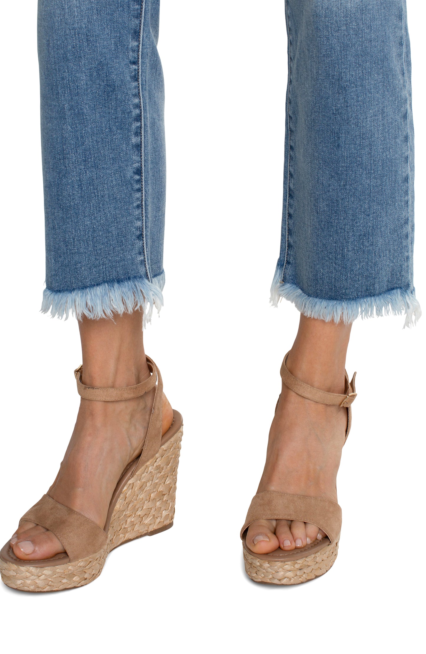 Liverpool KENNEDY CROP STRAIGHT WITH FRAY HEM