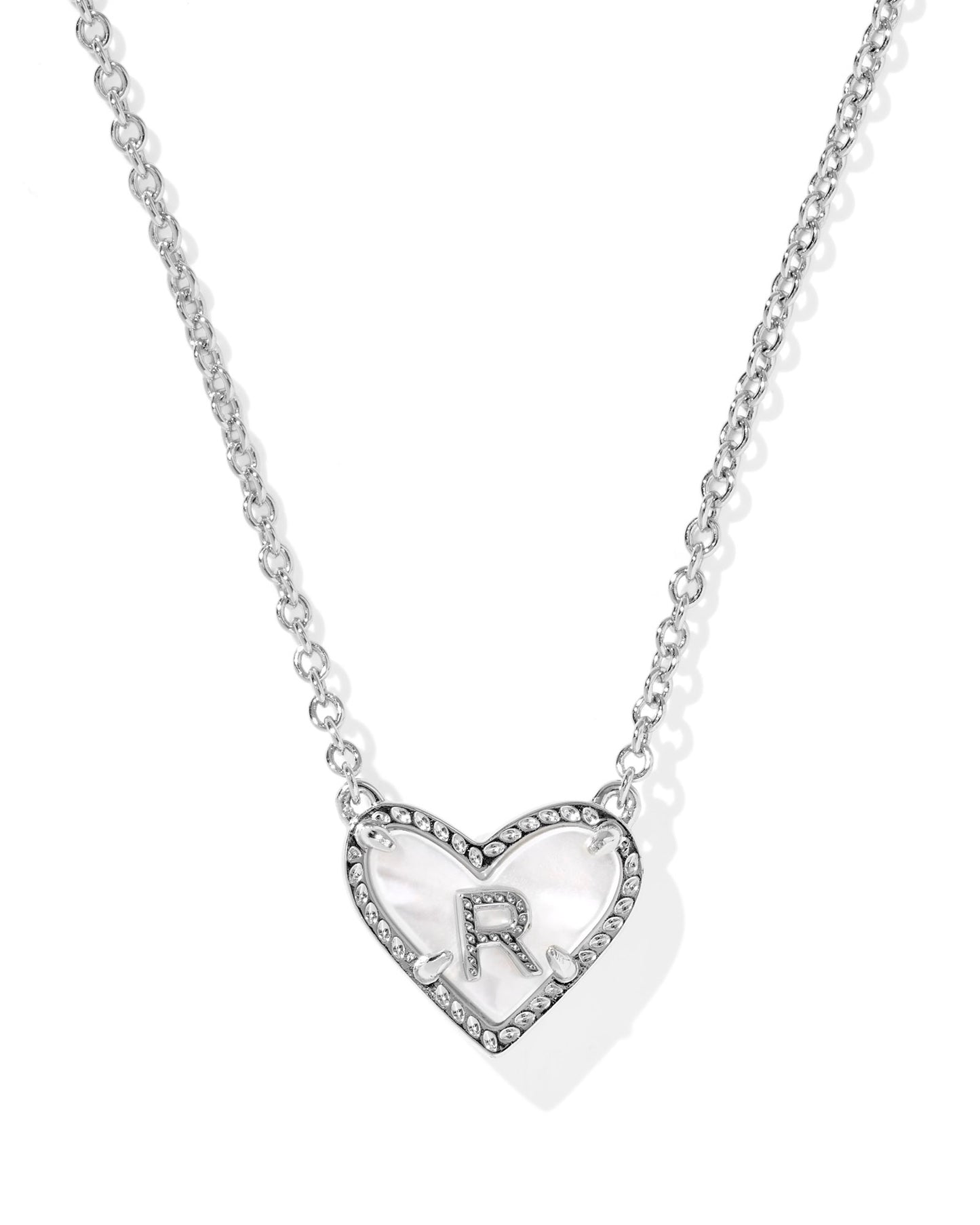 Kendra Scott Heart Letter Short Pendant Necklace