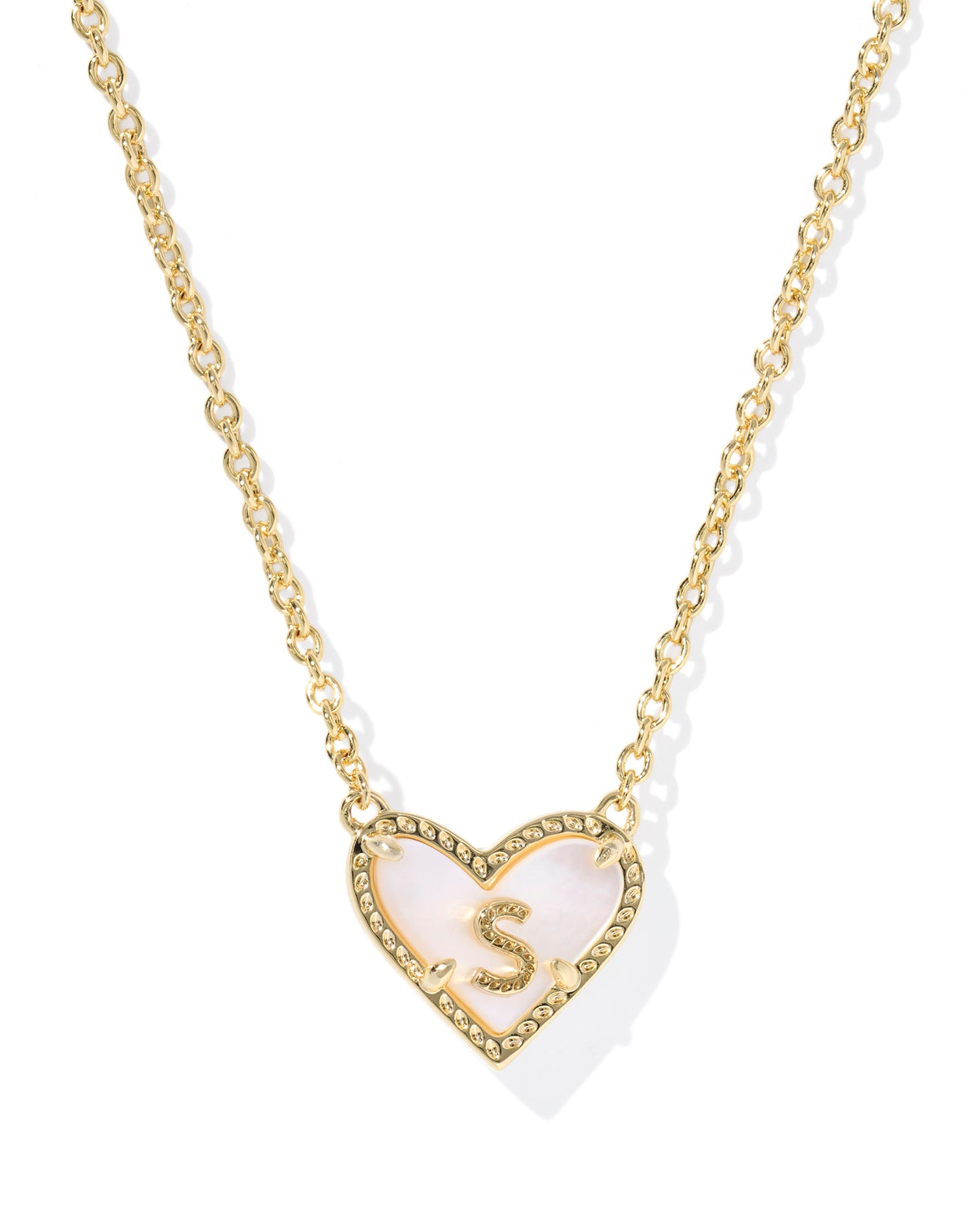 Kendra Scott Heart Letter Short Pendant Necklace