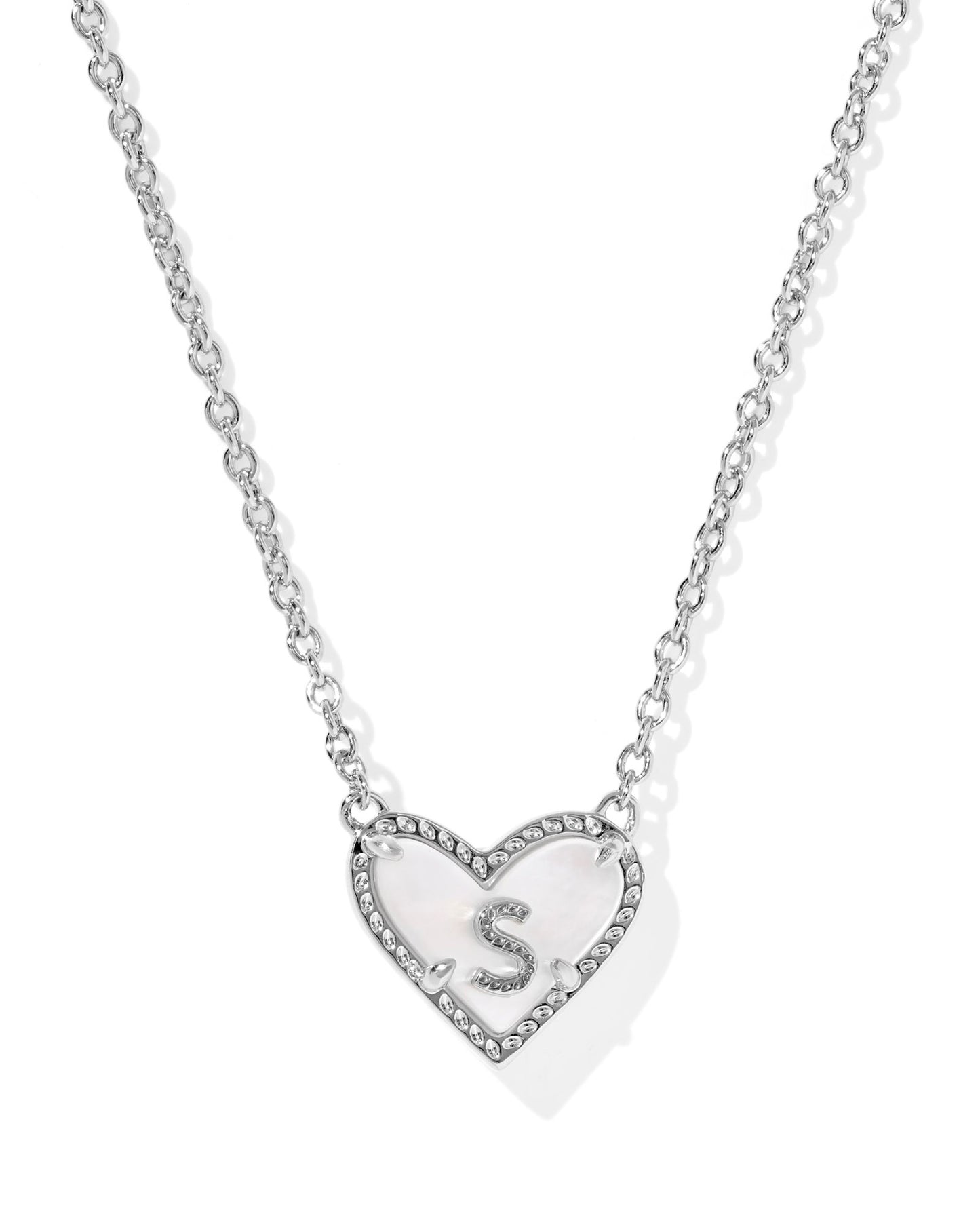Kendra Scott Heart Letter Short Pendant Necklace