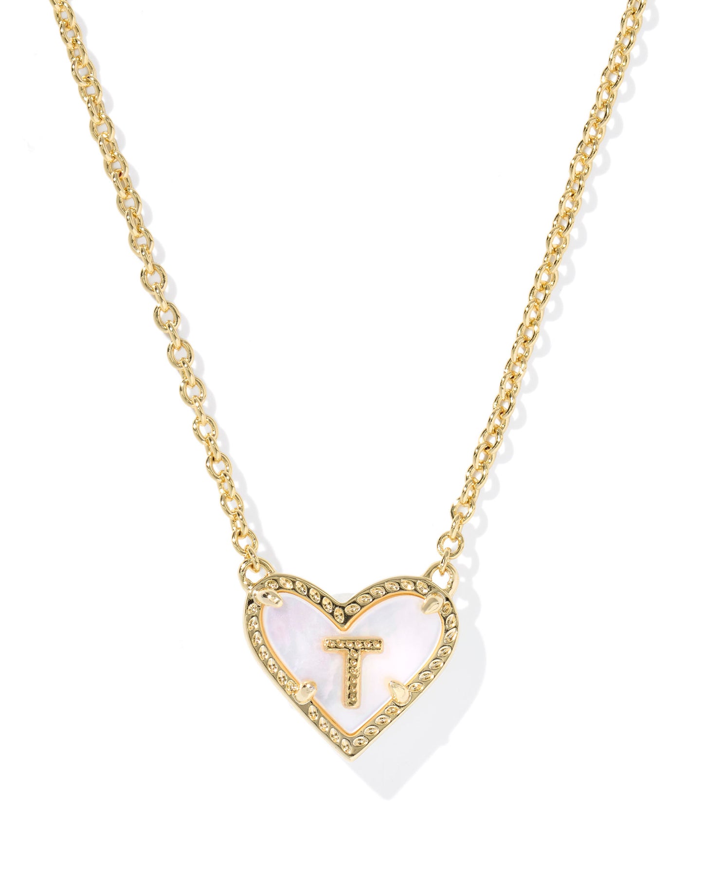 Kendra Scott Heart Letter Short Pendant Necklace
