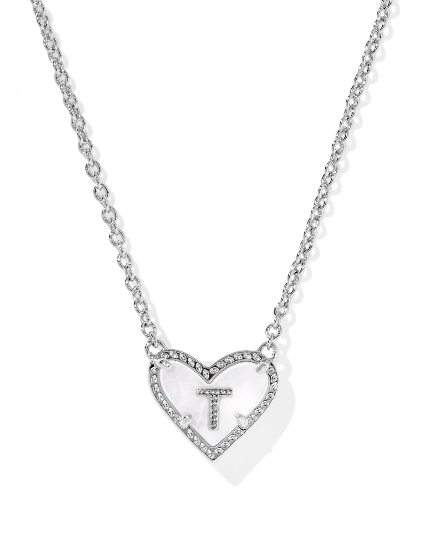 Kendra Scott Heart Letter Short Pendant Necklace