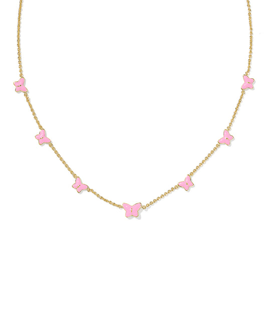 Lillia Butterfly Enamel Delicate Necklace
