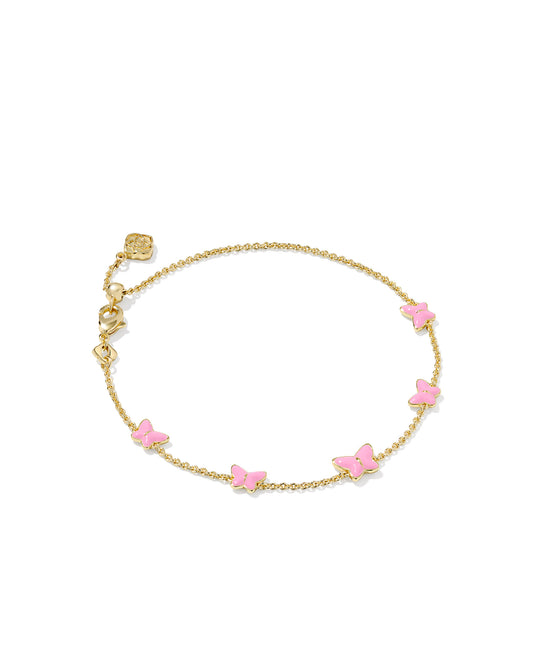 LILLIA BUTTERFLY ENAMEL DELICATE CHAIN BRACELET