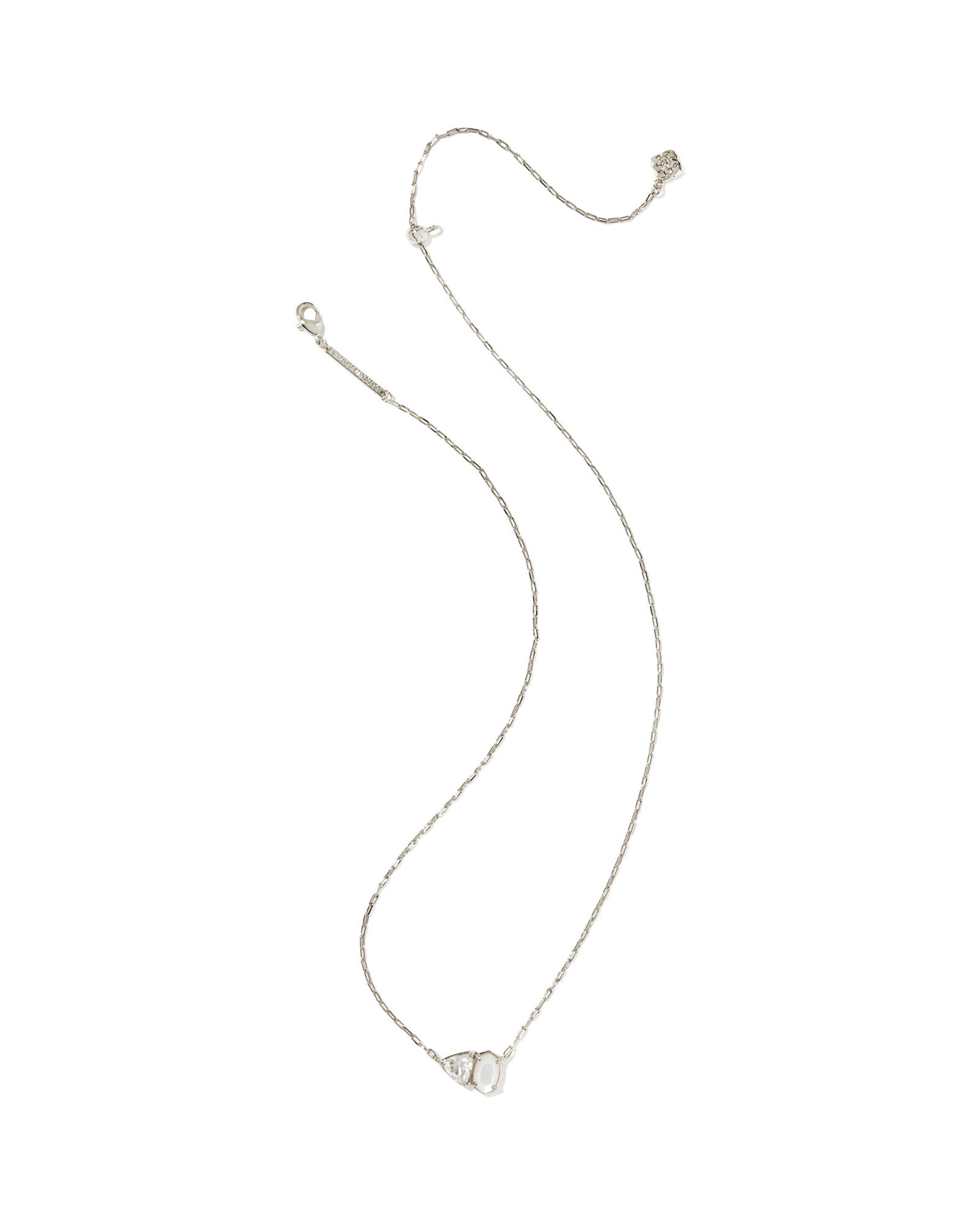 Kendra Scott Tatum Short Pendant Necklace in Silver Neutral Mix