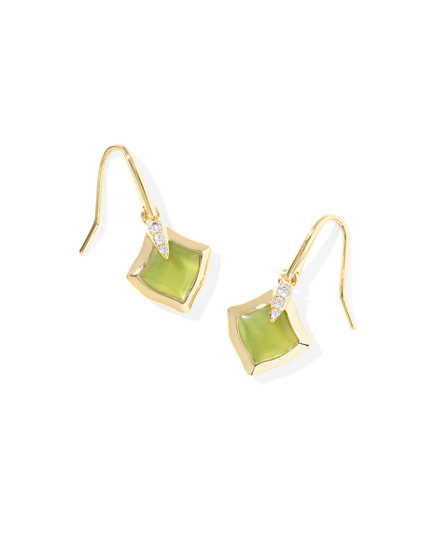 Kendra Scott JOELLE SMALL DROP EARRINGS GOLD (Azalea Illusion or Chartreuse Green or Ivory Mother of Pearl)