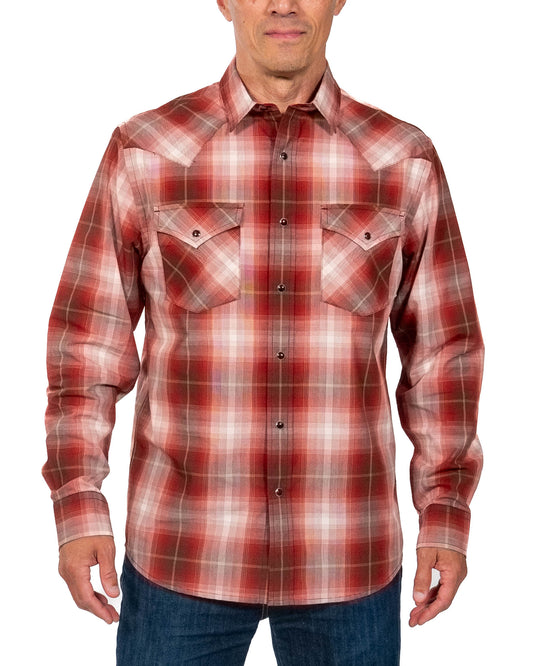 Pendleton Frontier Shirt BRICK/WHITE PLAID
