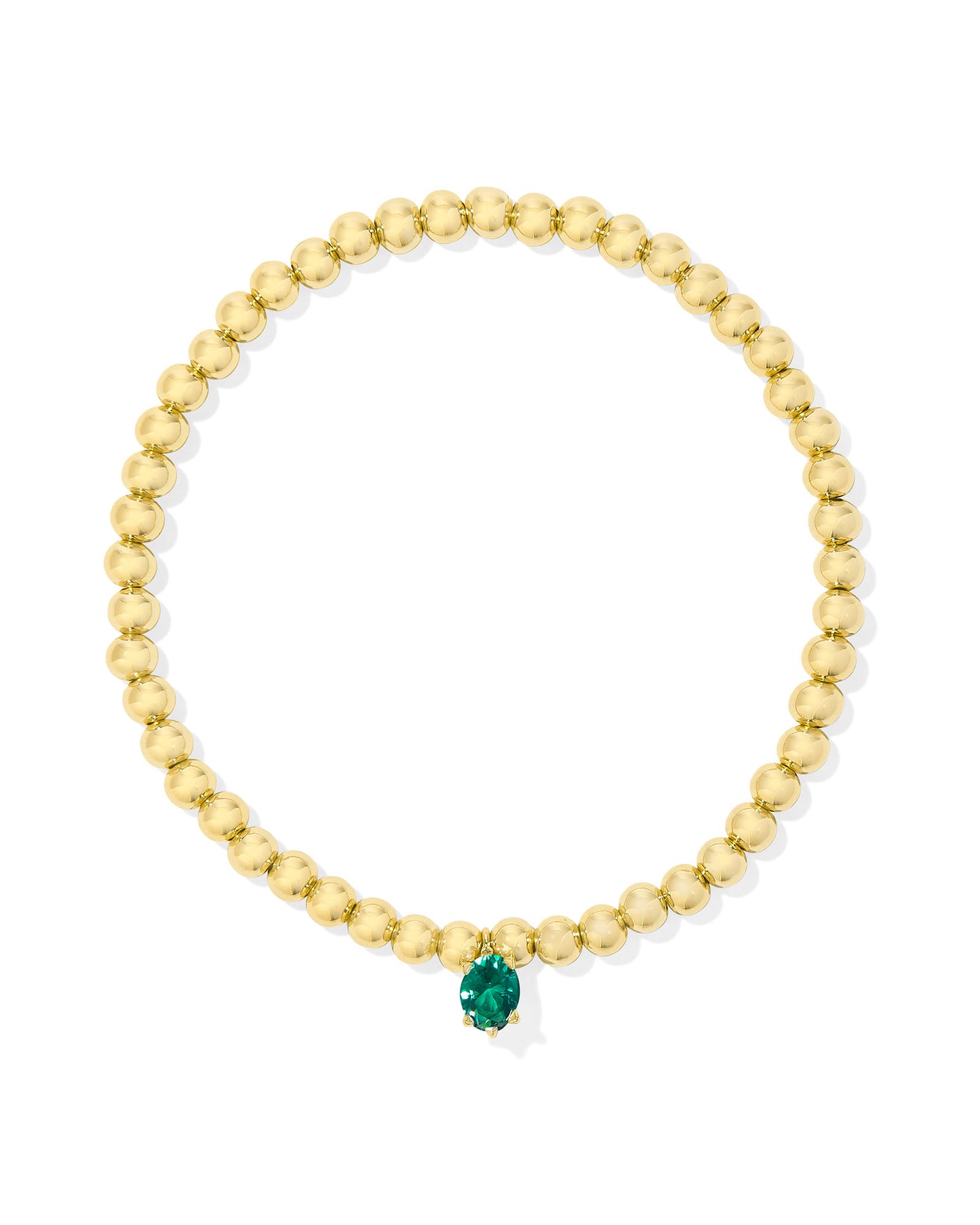 Kendra Scott CAILIN STRETCH BRACELET GOLD GREEN CRYSTAL