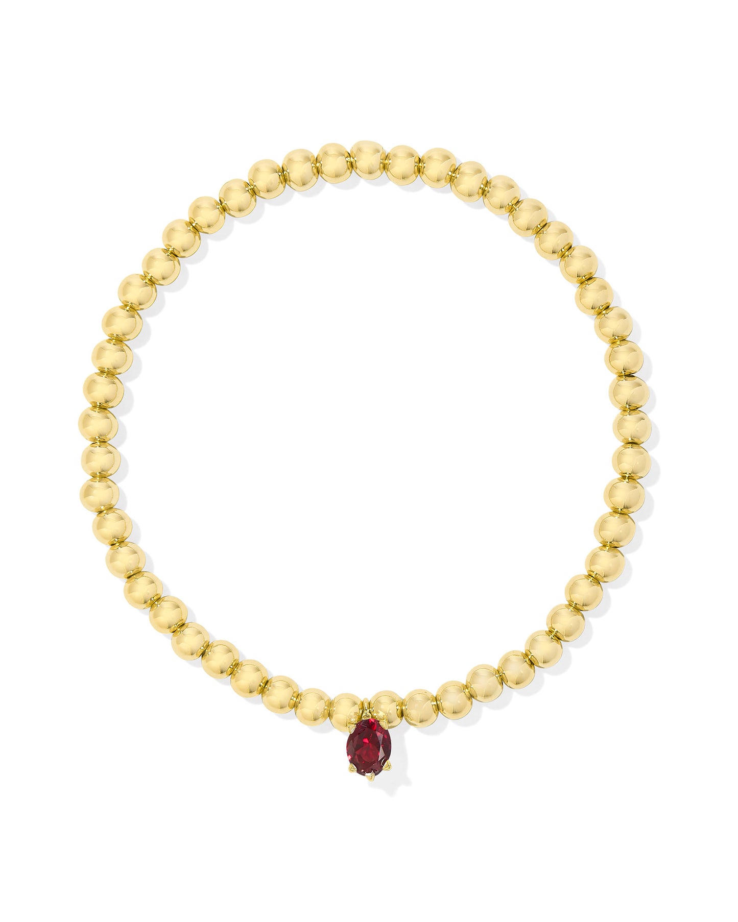 Kendra Scott CAILIN STRETCH BRACELET GOLD RED CRYSTAL