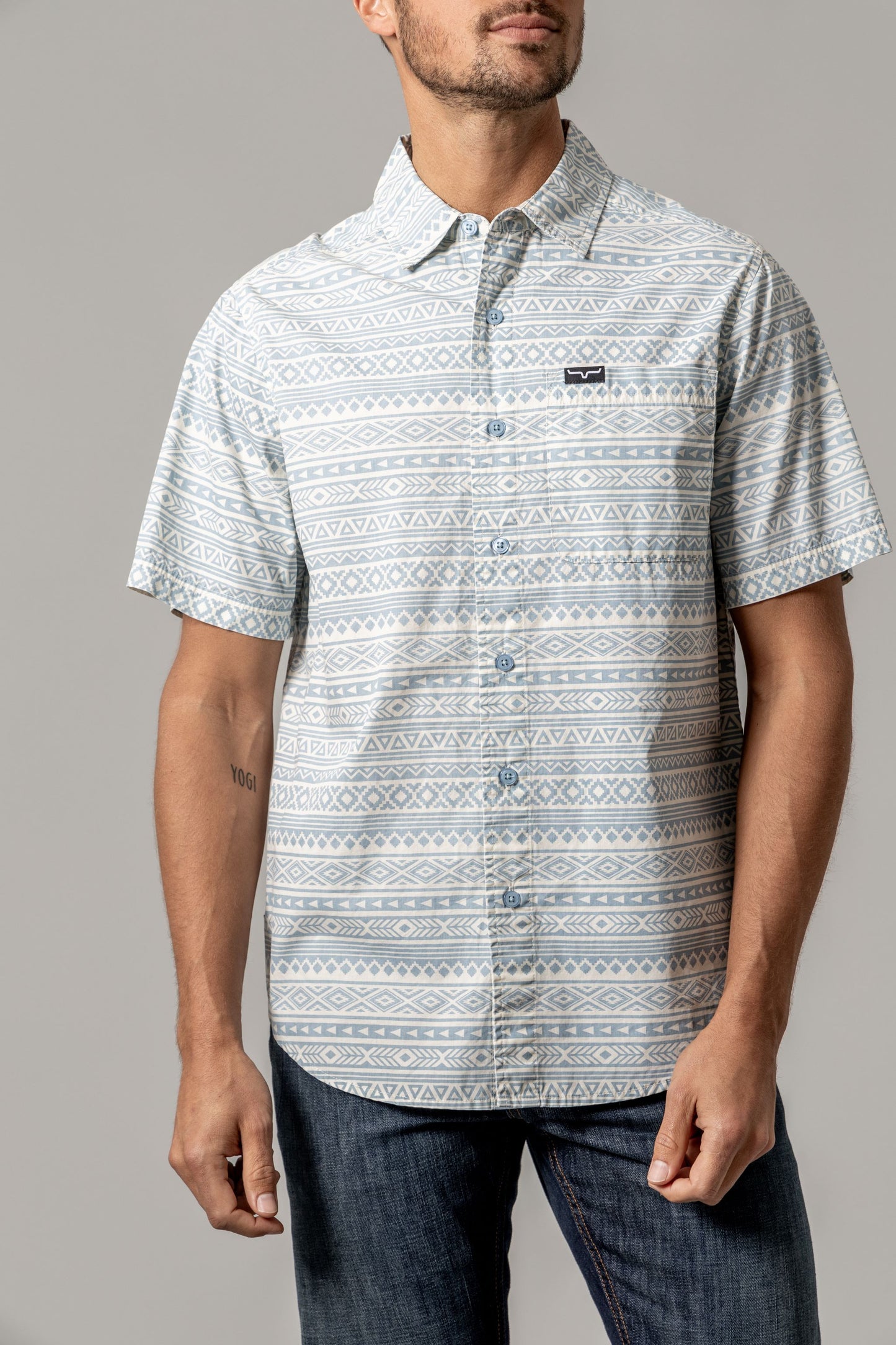 Kimes Ranch Colton Light Blue Button Down