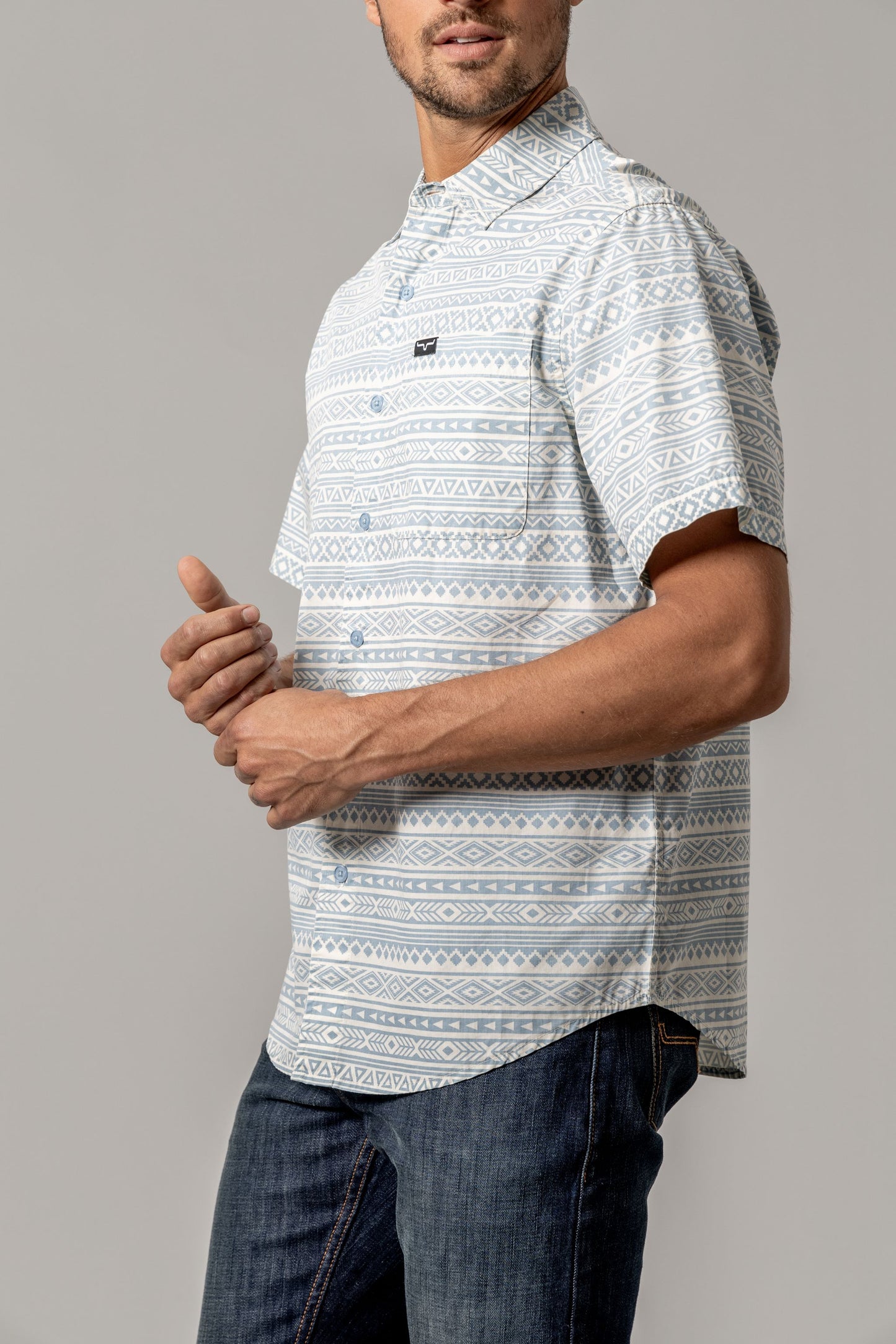 Kimes Ranch Colton Light Blue Button Down