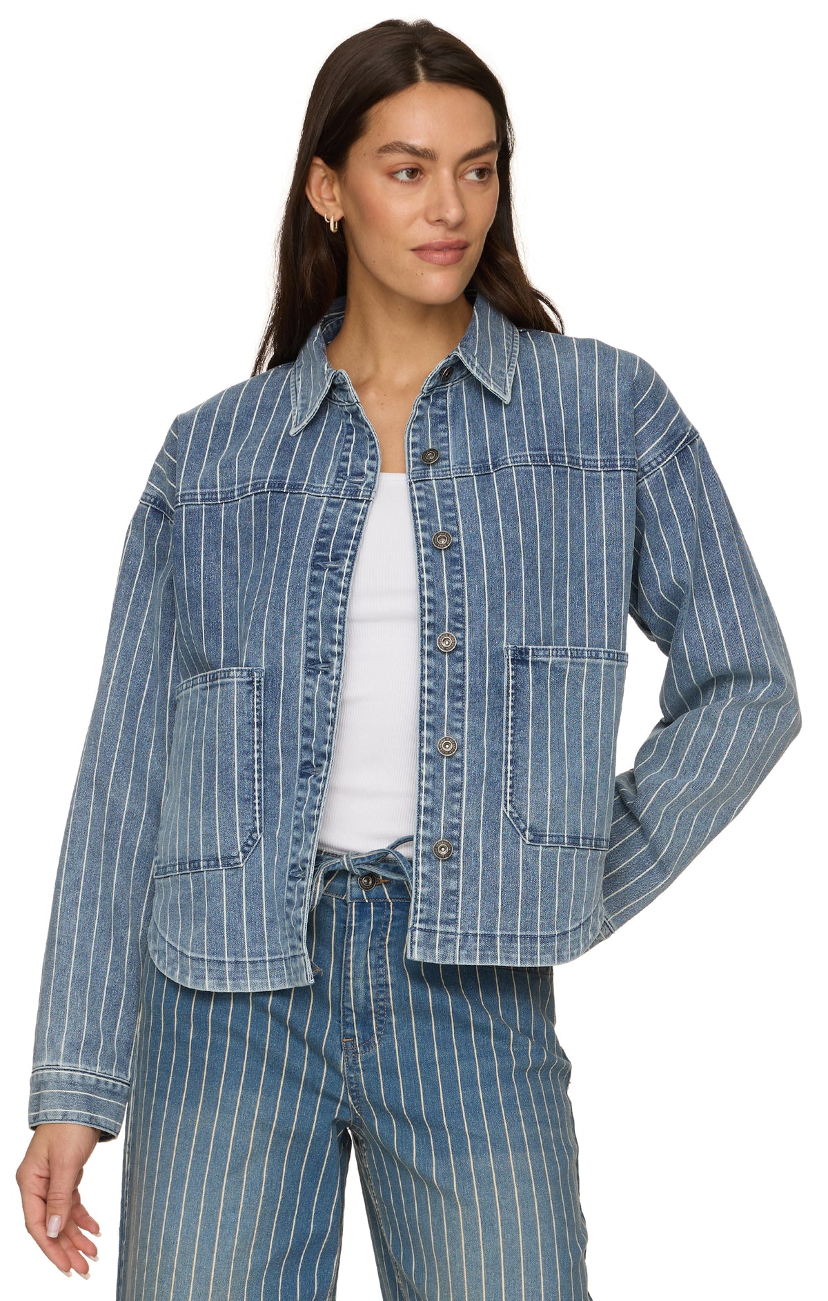 Flag & Anthem BENNETT STRIPE STRETCH INDIGO JACKET