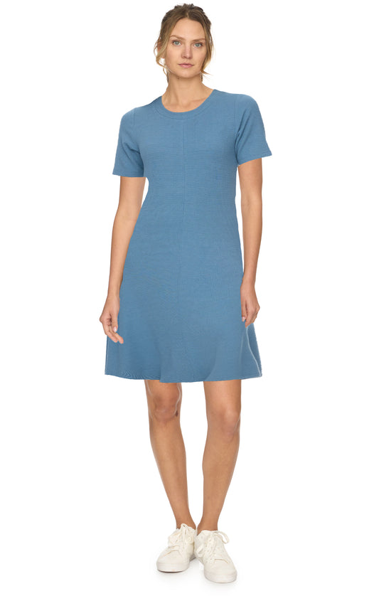 Flag & Anthem MARRIETA WAFFLE SHORT SLEEVE MINI DRESS