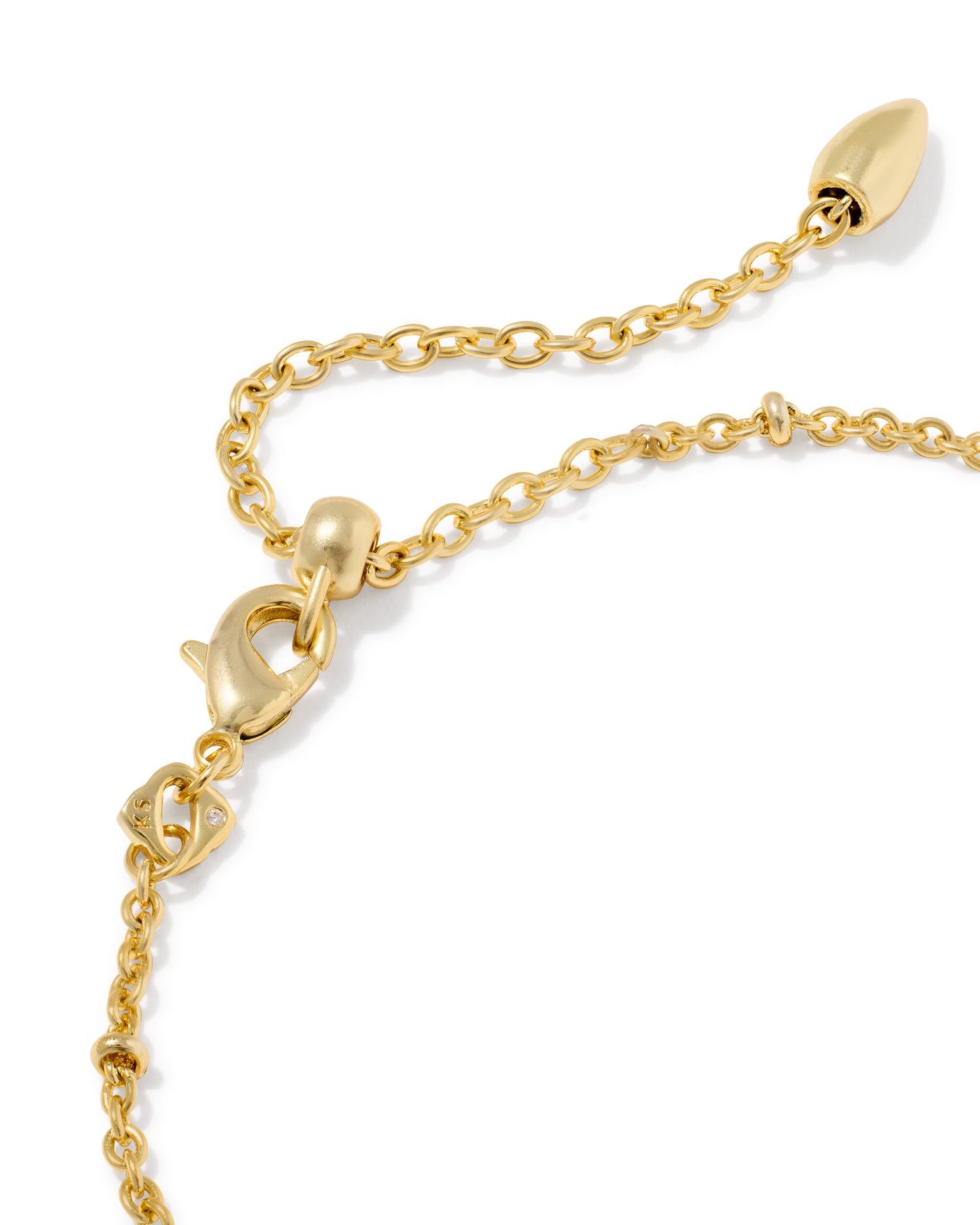 Kendra Scott TIGER STRIPED ELAINA DELICATE GOLD NATURAL MOTHER OF PEARL