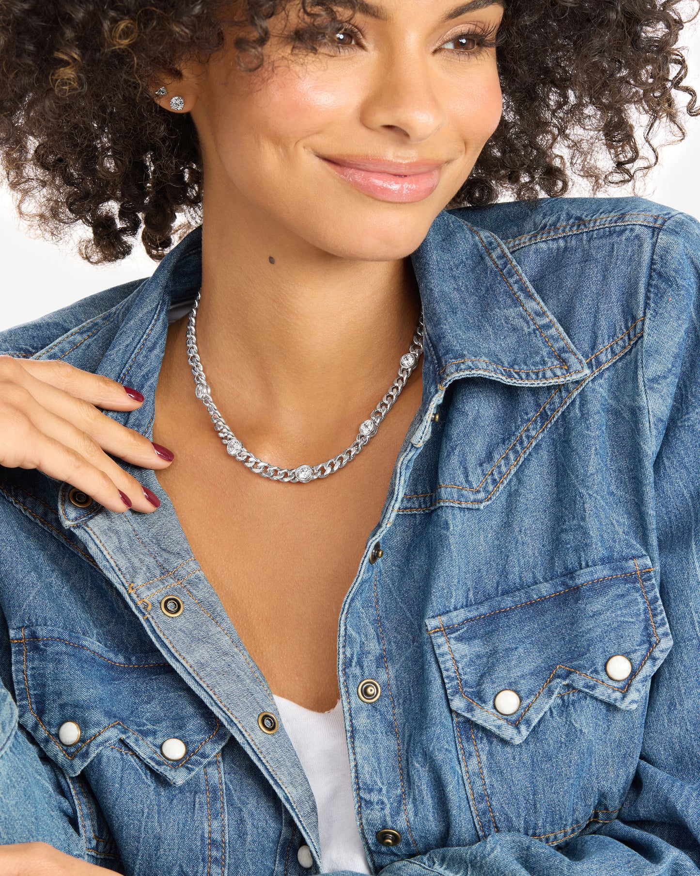 Melinda Maria Julian 5 Diamond Necklace 16'