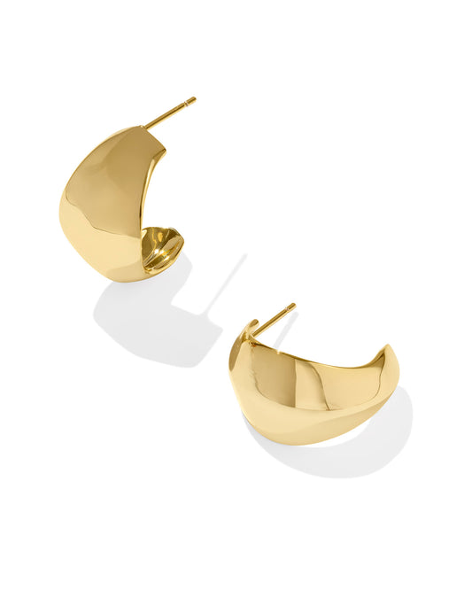 Kendra Scott Krista Metal Hoop Earrings (Gold or Silver)