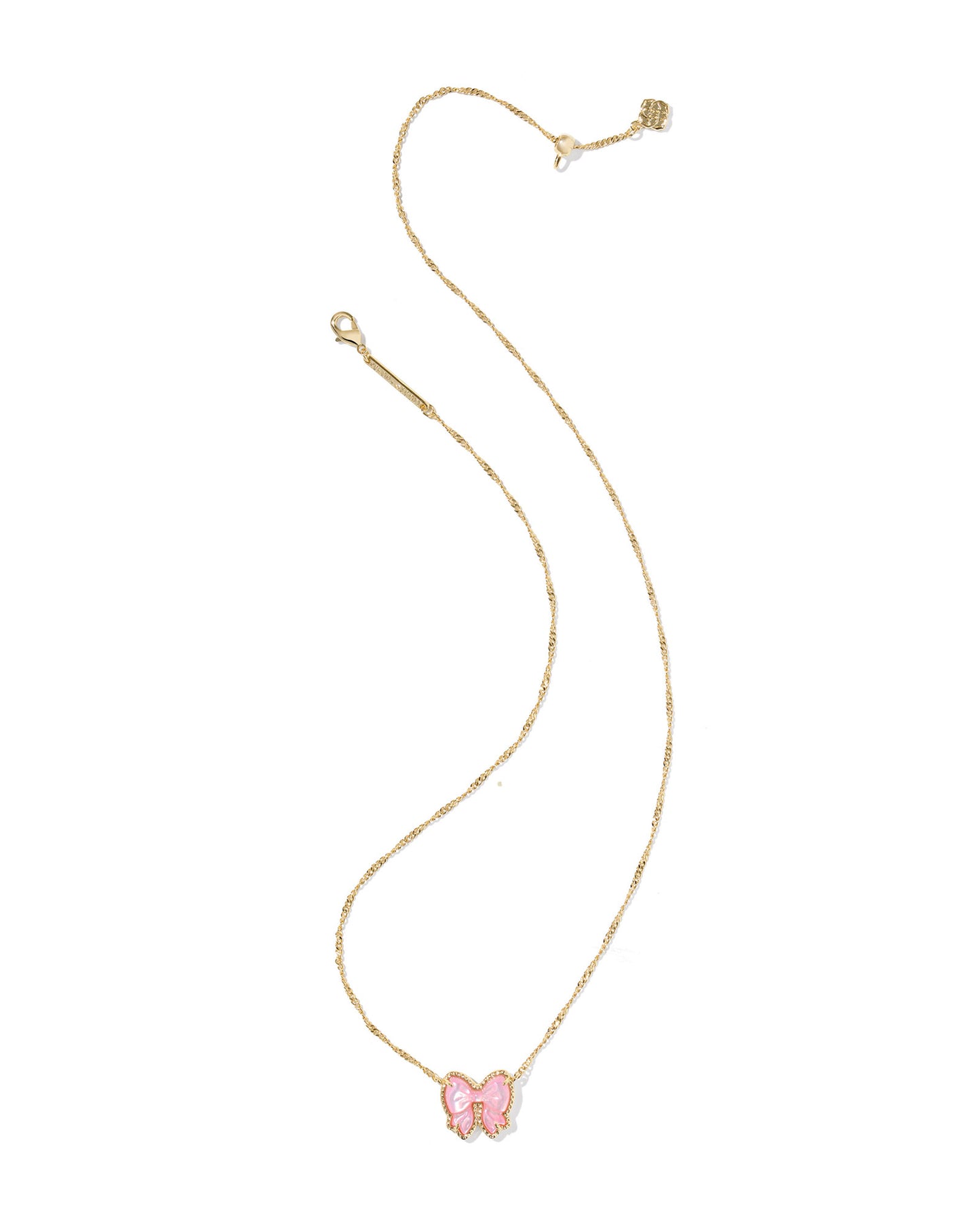 Kendra Scott HALEY BOW SHORT PENDANT NECKLACE GOLD IVORY or BLUSH IVORY MOTHER OF PEARL